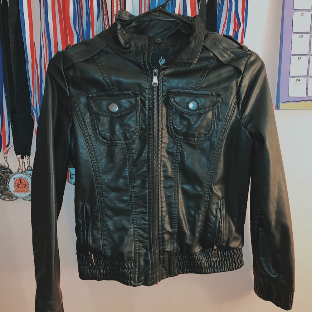 black motto jacket